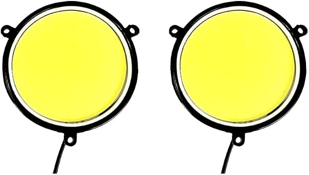 2-Pack Angel Eyes Universal Car Trucks Daytime Running Light, White High Power COB Round Shape LED Lights Fog Lights Decorative Lamp Waterproof DRL Daylight Driving Light DC 12V