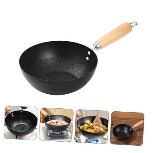 Wok tradicional de hierro IMIKEYA mini para cocina miniatura 4