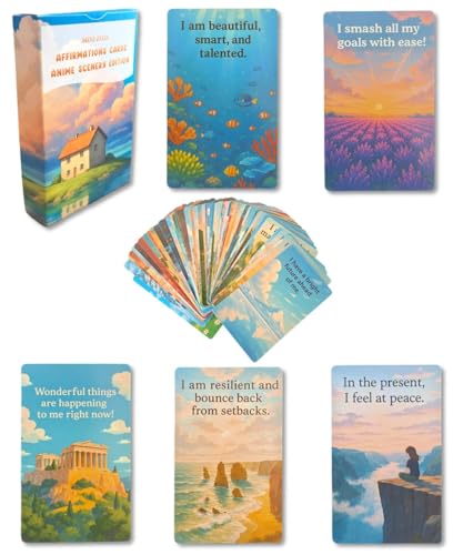 MINI ZOZI Self Affirmation Cards Anime 54PCS Ghibli Style Self