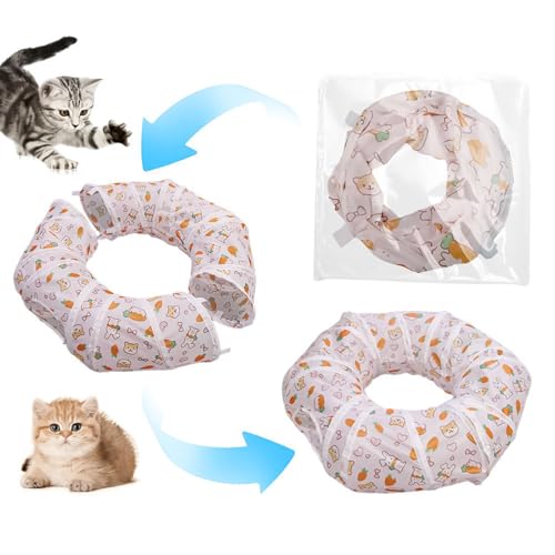 Túneles para gatos interactivos con laberinto flexible y diseño plegable 7