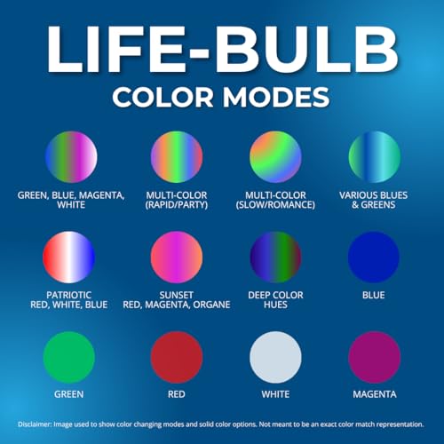 Life-Bulb - 10 Inch Intelli Color Pool Light for Inground Pool - 120V - 100 Ft Cord - Swimming Pool Light Fixture, LED Lights - Replacement for Pentair IntelliBrite 5G - Lifetime Replacement Program
