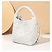 Woven Leather Crossbody Bag for Women Top-handle Crossbody Bag Fashion Summer Hobo Handbag with Adjustable Shoulder Strap