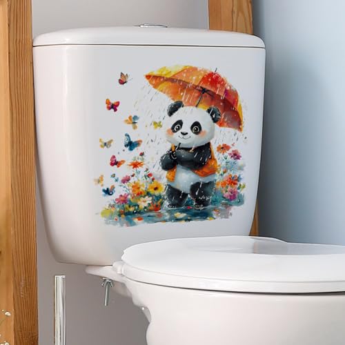 Vinilo decorativo Achang Panda Acuarela con Paraguas miniatura 3