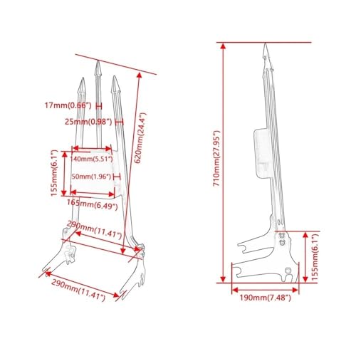 Appui-dos passager moto 27 pouces haut avec coussinet ergonomique anti-fatigue - 4