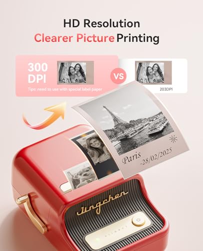 Image of NIIMBOT B21 Pro Label Maker, 300DPI HD Label Printer, Ideal for Notes,Photos, Study Graphics, Memo Maker,50x30mm Label(Red)