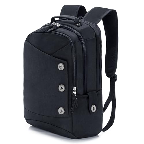 Laptop Backpack Daypack Computer Bag for Women College Student with USB Charging Portc 15.6 Inch Black