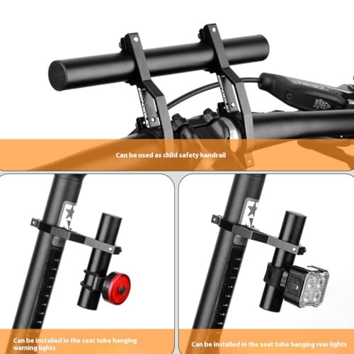WUUOSSYUIS Liga de alumínio da bicicleta guiador extensor suporte estender bicicletas 200mm gps meta