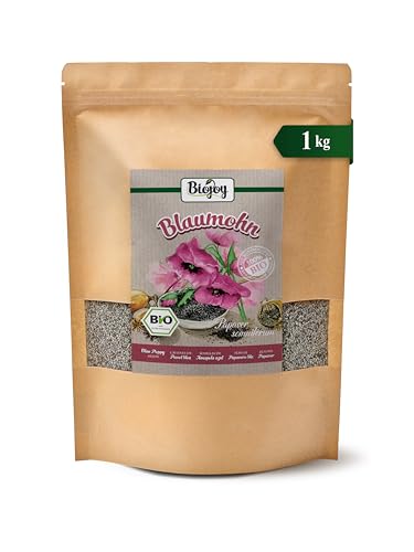 Biojoy BIO-Blaumohn Samen (1 kg), ganze Mohnsamen zum Backen