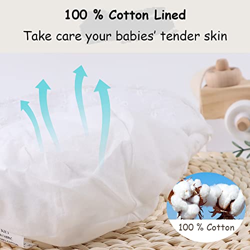 Wide Brim Baby Girl Sun Hat For Toddler Sun Protection Cap Girls Beach Bucket Hats Cotton Infant Flower Hat Summer (As1, Age, 3_Months, 6_Months, Beige Flower-A) #TOP3