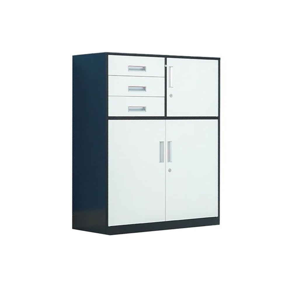 Aioneer Multicolor File Cabinet Multifunctional Office File Cabinet Large Capacity Three-Drawer File Data Storage Cabinet 1 Iron Household Storage Cabinet Filing Cabinet-Multi-Colored