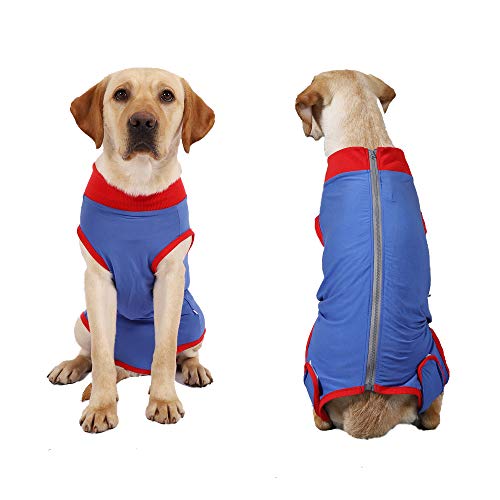 Mogoko Dog Recovery Suit Breathable Dog Surgery Recovery Suit for Surgery or Skin Diseases Dog Neuter Cone E-Collar Alternative Onesies Anti Licking Wounds