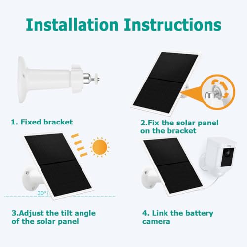 Panel solar de 10W compatible con Ring Spotlight Cam para carga continua 8