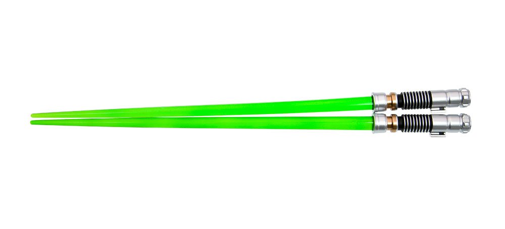 Star Wars Lichtschwert Essstäbchen – Yoda Edition, Abnehmbare Klingen, Offizieller Kotobukiya Import
