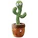 Cactus Parlante, Cactus Che Balla e Ripete Dancing Cactus Cactus Elettronico Regalo per Bambini, Batteria non Inclusa