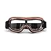 Produktbild evomosa Motorradbrille Motorräder Retro Pilot Nebelsichere Brille ATV Bike Motocross Brille Schutzbrille - Transparente Linse