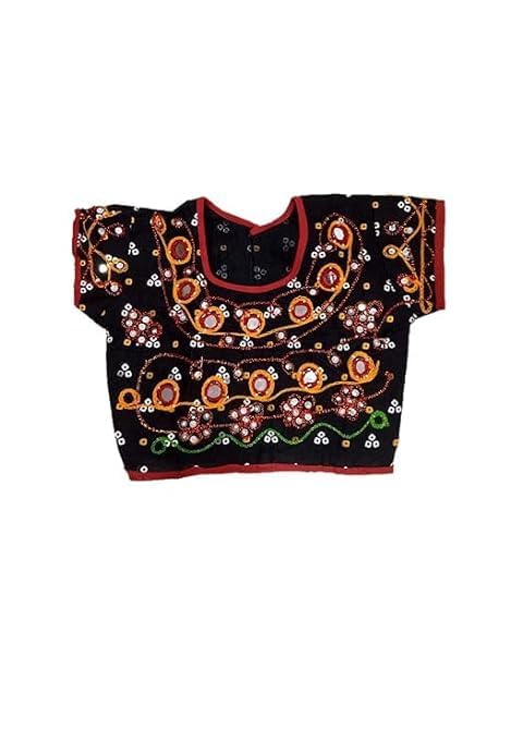 Image of PK HUB Girl's Cotton Radha Dress - Traditional Lehenga Choli with Dupatta | Readymade Chaniya Choli for Garba, Dandiya & Janmashtami | Ethnic Costume for Girls (Set of 3)