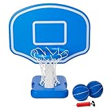 Amazon Basics Pool Basketball Hoop Poolside with 2 Balls and Pump