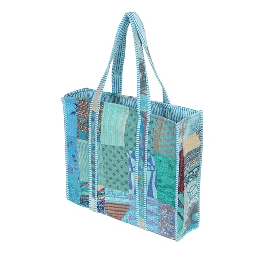 Bolso tote ligero para mujer de Marubhumi, bolso de hombro de algodón para compras, mercado y playa miniatura 4