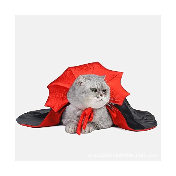 Adoggygo halloween dog costume dog vampire devil costume dog halloween cloak cape red black halloween costumes for small medium large dogs - image 5
