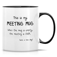 White Mug with Black Handle and Inner