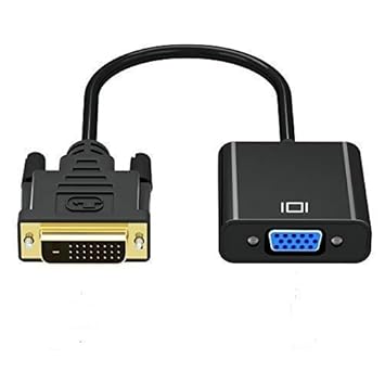 Tobo DVI-VGA Adapter Cable, 1080P, DVI-D-VGA Cable 24 + 1, 25 Pin, DVI Male to 15 Pin, VGA Female PC Display Video Converter. - TD-225TC(Black)