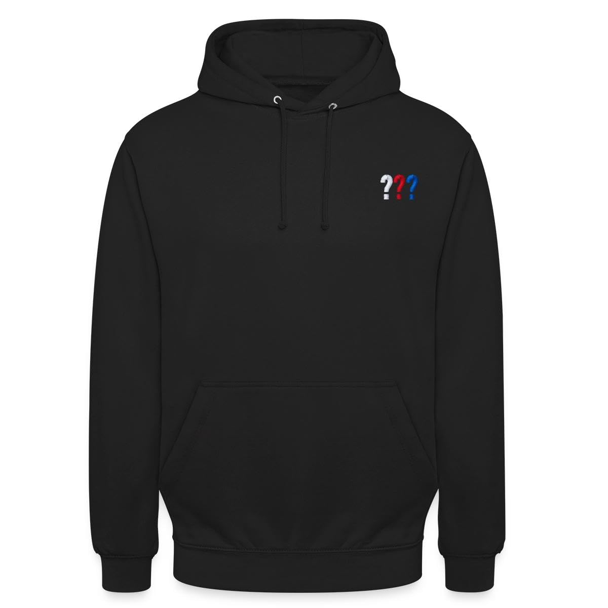 Spreadshirt Die DREI Fragezeichen Logo Stickerei Unisex Hoodie