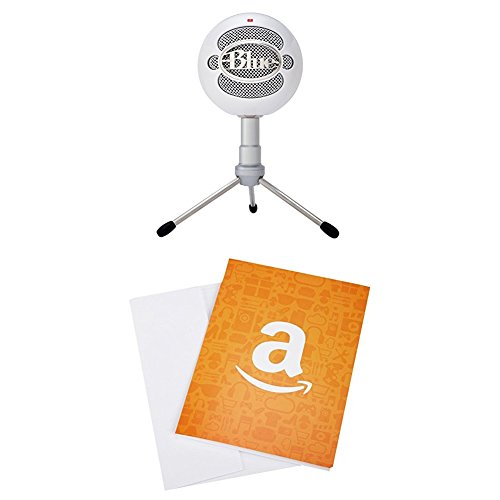 Blue Snowball iCE Condenser Microphone, Cardioid - White with $10 Gift Card