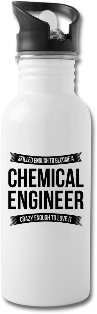 Funny Chemical Engineer Water Bottle For Men Women New Job Gifts Appreciation 20 fl oz Bottle Silver