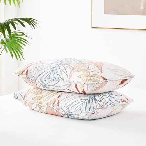 Image of Southshore Fine Living, Inc. Day Bed Cover Sets, Twin Daybed Bedding Sets, Daybed Cover with 3 Pillow Shams, 1 Bedskirt, 1 Throw Pillow - Twin Quilt Bedding Set, Day Bed Covers Set, Tropic Leaf
