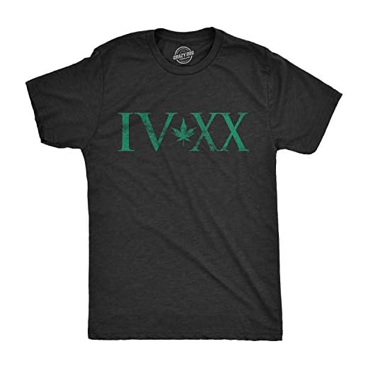 Camiseta Masculina IVXX 420 Gráfica Engraçada Erva Daninha Cannabis CBD Pot 420 Presente para Stoners, Preto mesclado, G