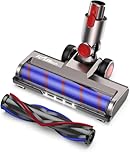 FLYLINKTECH Replacement Brush Head Compatible with Dyson V7 V8 V10 V11 V15, Motorized Vacuum Head with 2 Rollers for Hard Floors & Carpets, LED Lights, 180° Swivel, Not Compatible with V6