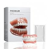 Silikon-Zahnersatz-Set für Damen, Silikonprothese, Vollmundung für Männer und Frauen, Sili/Kegel, weiche Dellen/Tturen, Nachbehandlungs-Set, weiches Sili/Kegel-Re/Linie, falsche Zähne, temporäre