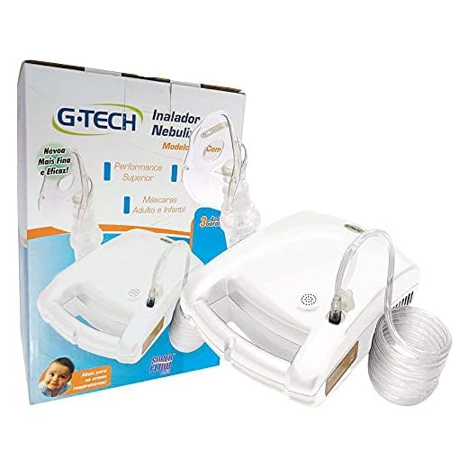 Nebulizador e Inalador NEBCOM V Bivolt G-Tech com Máscara Adulto e Infantil branco