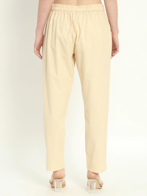 Image of Moirai Cotton Women Trouser Pants Regular Fit Casual Kurti Pants Daily Formal Office Use