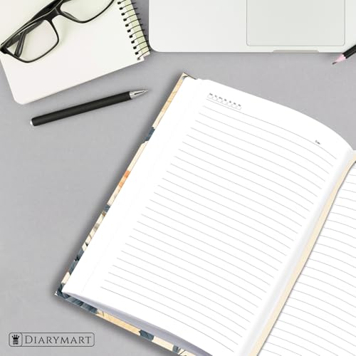 Image of Hard Bound Notebook for Girls & Women | A5 Ruled Journal | 192 Pages | 80 GSM Premium Paper | Designer Laminated Cover | Ribbon Bookmark | Notebook for School, College, Office, Journaling & Note Taking (DM4020)