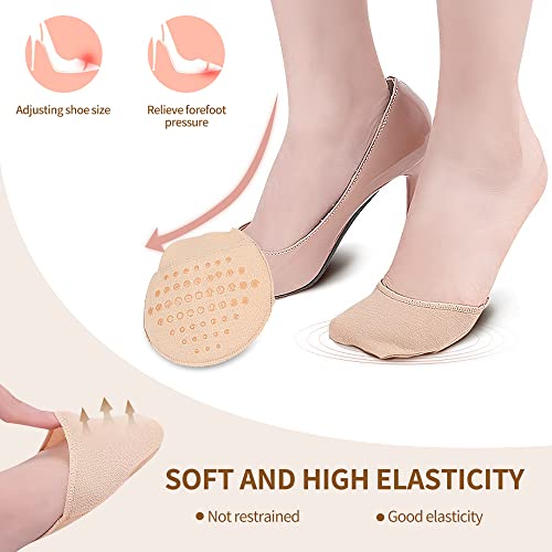 Image of 2 Pairs Metatarsal Pads Ball of Foot Cushions Honeycomb Fabric Forefoot Pads for Women High Heels Shoes Foot Pads Invisible Soft Toe Pads Reusable Sock Cushions Pads for Pain Relief Men