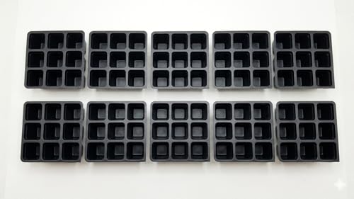 Image of Bio Blooms Agro India Pvt Ltd | Seedling Tray, Plastic Germination Tray for Seed Starting (9 Cavity, 10, Count)