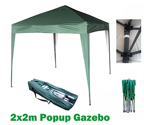 Mcc@home 2x2m Pop-up Gazebo Waterproof Outdoor Garden Marquee Canopy[Black* Blue* Beige* Green*] (NS) (Green)