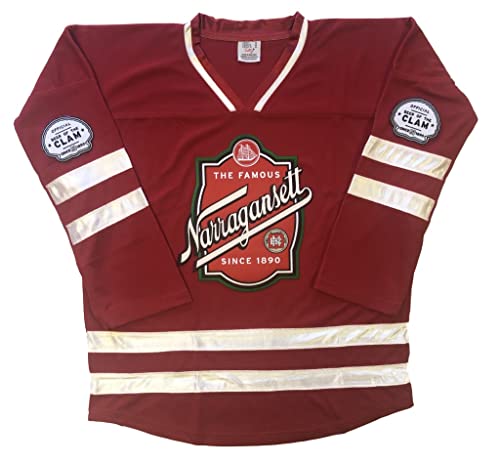 Narragansett Jerseys w/Shoulder Crests - We are Ready to Customize with Your Name and Number (Red, Adult XXL)