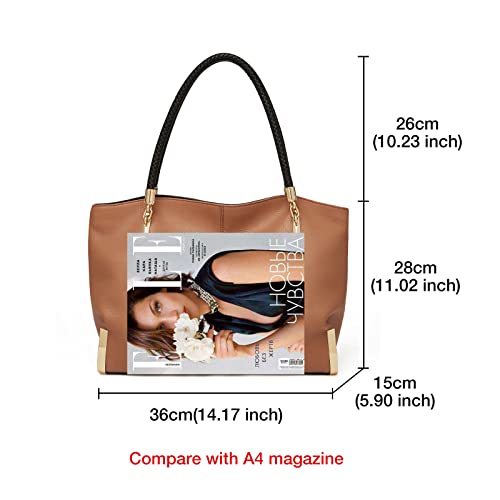 Image of FOXLOVER Large Capacity Tote Handbags for Women, Women's Top-handle Bags Fashion Shoulder Bags Purses Minimalist design