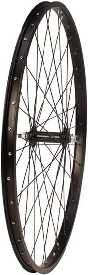Raleigh Tru Build - Rueda de freno de llanta de 26 x 1.75 pulgadas con eje de tuerca de aleación en negro