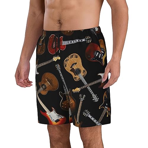 Guitar bass Ukulele Mens Swim Trunks Quick Dry Swim Shorts Swimwear Bathing Suits with Pockets3