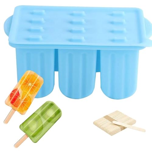 Molde para helado reutilizable de silicona con 12 cavidades miniatura 4