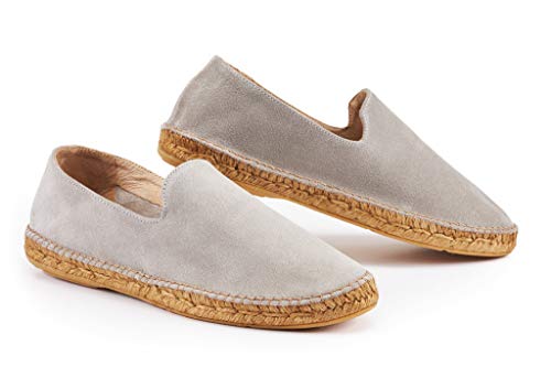 VISCATA Capsasal Suede Espadrilles Handmade Men's Espadrille Flats with Super Soft Suede 100% Natural Jute Midsole Rubber Sole for Extra Comfort for All Casual Occasions