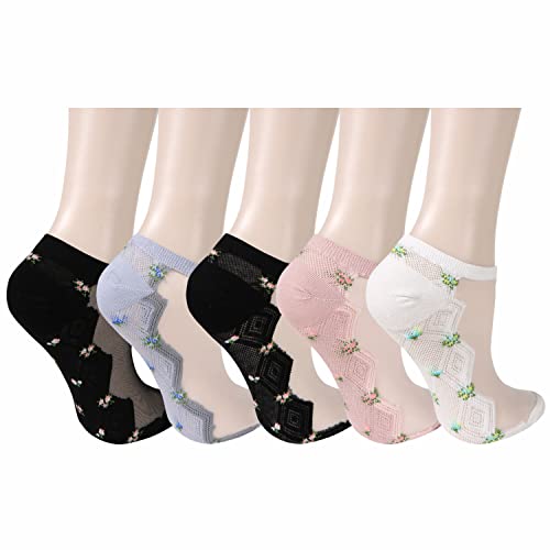 Benefeet Sox Womens Girls Sheer Socks Lace Mesh Ankle Socks Transparent See Through Short Sock Ultra Thin Nylon Summer Sock2