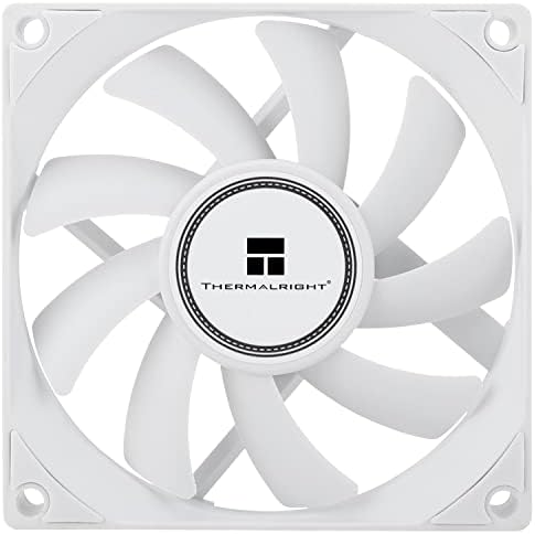 Thermalright TL-8015W CPU Cooling Fan - 80mm Slimline Computer Case Cooler, Quiet 4pin PWM, 2200RPM Speed, 15mm Slim (White)
