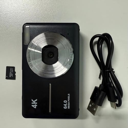 FLATIC 4K Digital Camera for Photography, Point and Shoot Digital Camera with 32GB TF Card