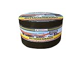 Isolbau Aluminium Bitumenband - Selbstklebendes Reparaturband für Dachabdichtung, Dachreparatur - Schwarz, 10 m x 100 mm