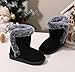 Moceen Baby Toddler Boys Girls Winter Boots Lightweight Soft Fur Lining Fashion Easy On Snow Boots for Kids Size 13 Little Kid 8207 Black