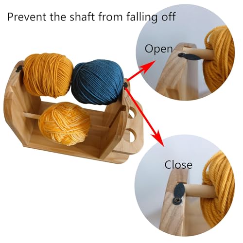Porte-fil en bois avec axe rotatif fluide pour chaussettes et pulls - 8